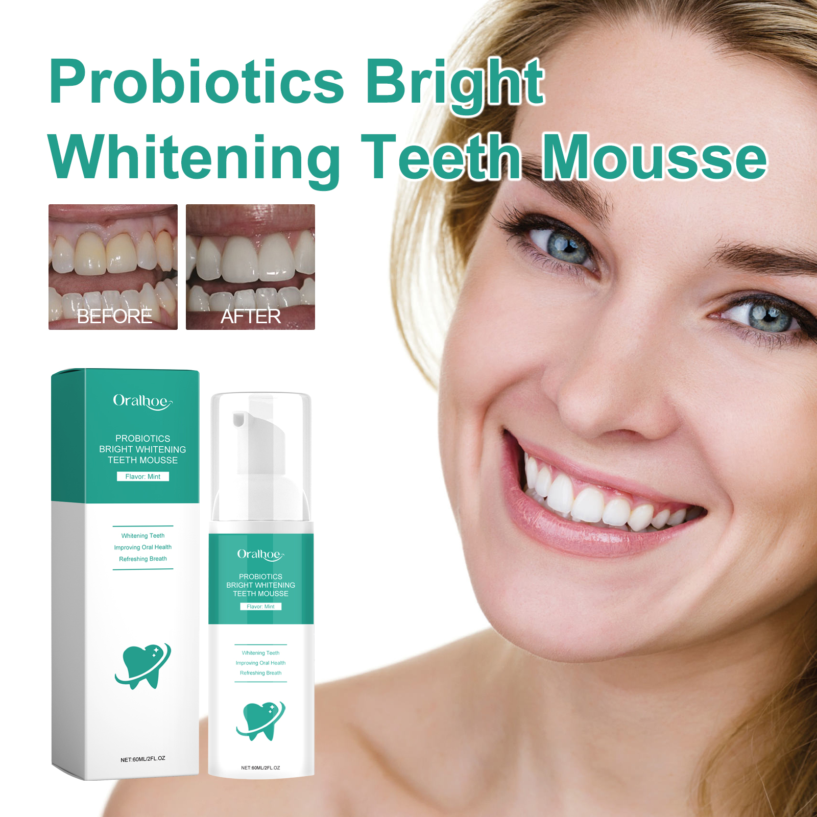 Teeth Whitening Xylitol - Probiotic Toothpaste Whiten Toothpaste Clean Mouth