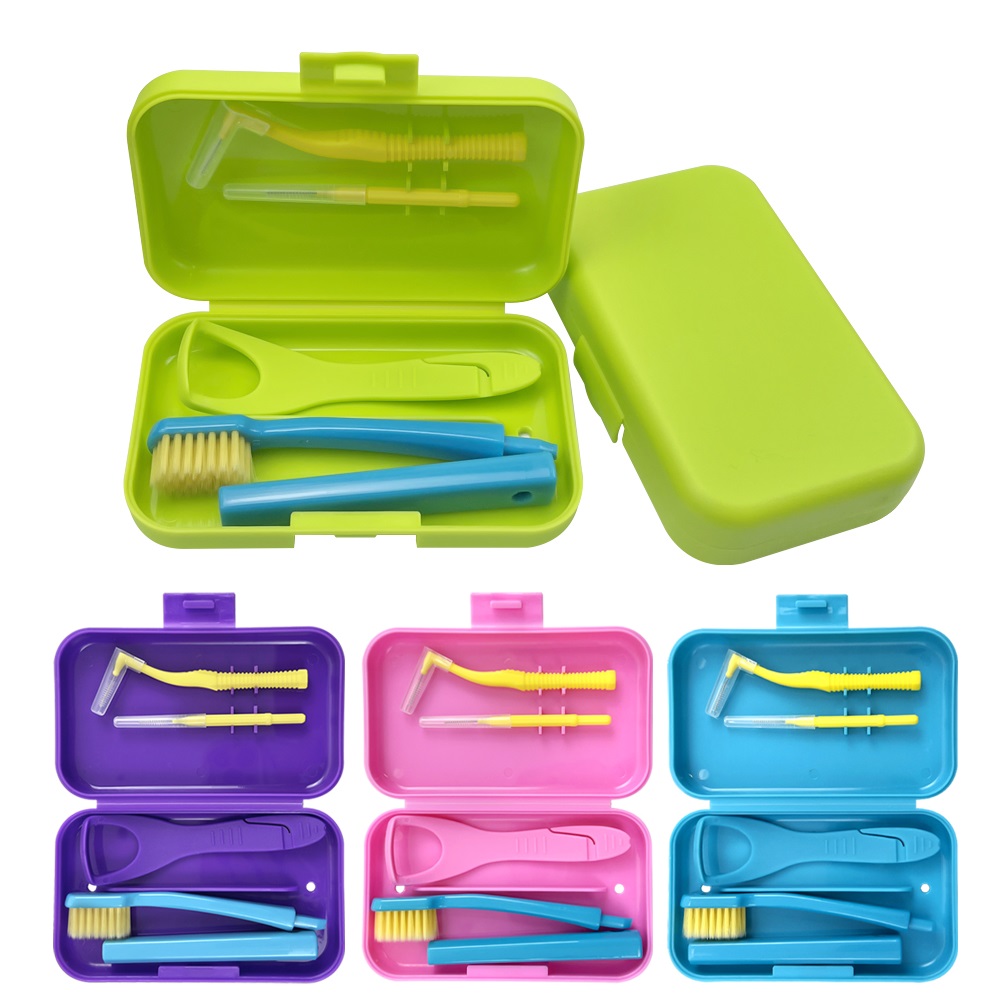 Teeth Whitening Toothbrush - Portable Toothbrush Box Orthodontic Oral Hygiene