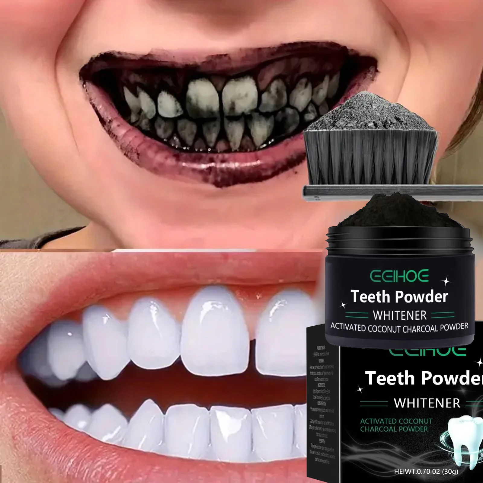 Teeth Whitening Flash - Teeth Brightening Whitening Powder Deep Cleaning