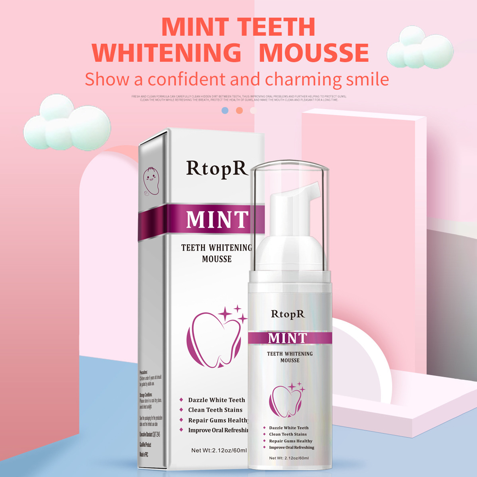 Teeth Whitening Mousse Mint Fo - Teeth Whitening Baking Soda 리뷰 및 가격