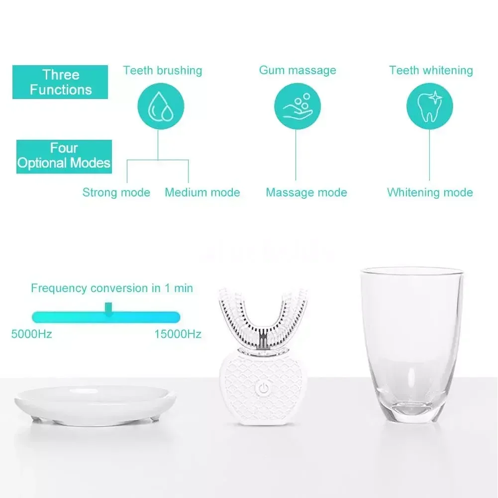 Ultrasonic Electric Toothbrush - Teeth Whitening With Blue Light 리뷰 및 가격