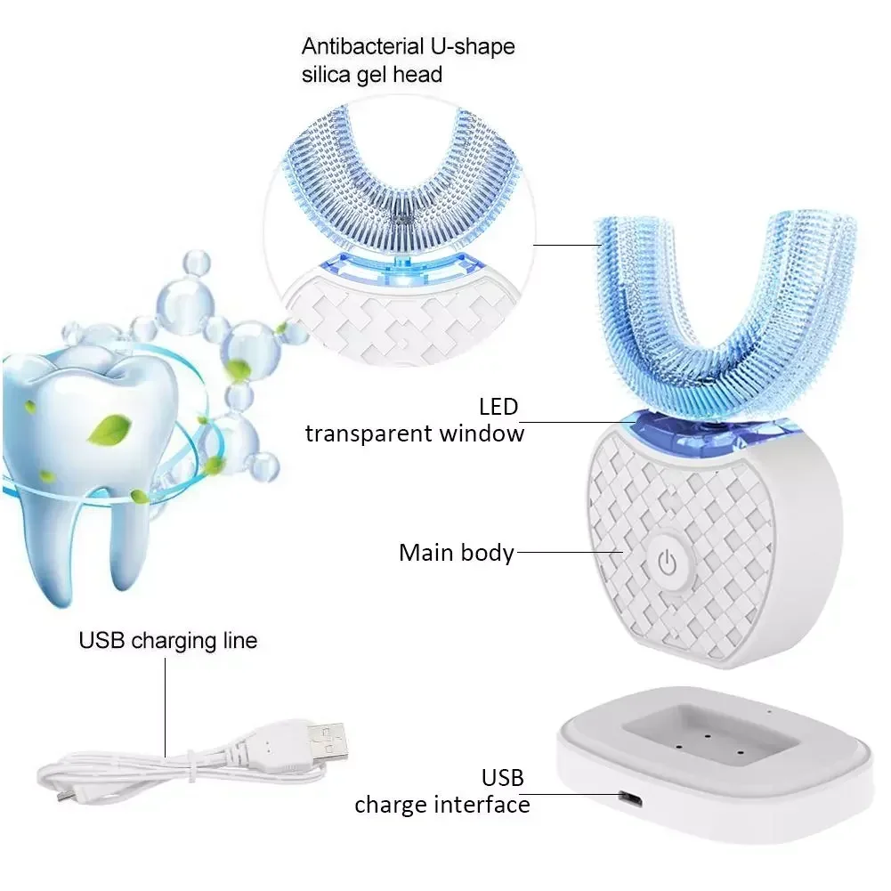 Ultrasonic Electric Toothbrush - Teeth Whitening With Blue Light 리뷰 및 가격