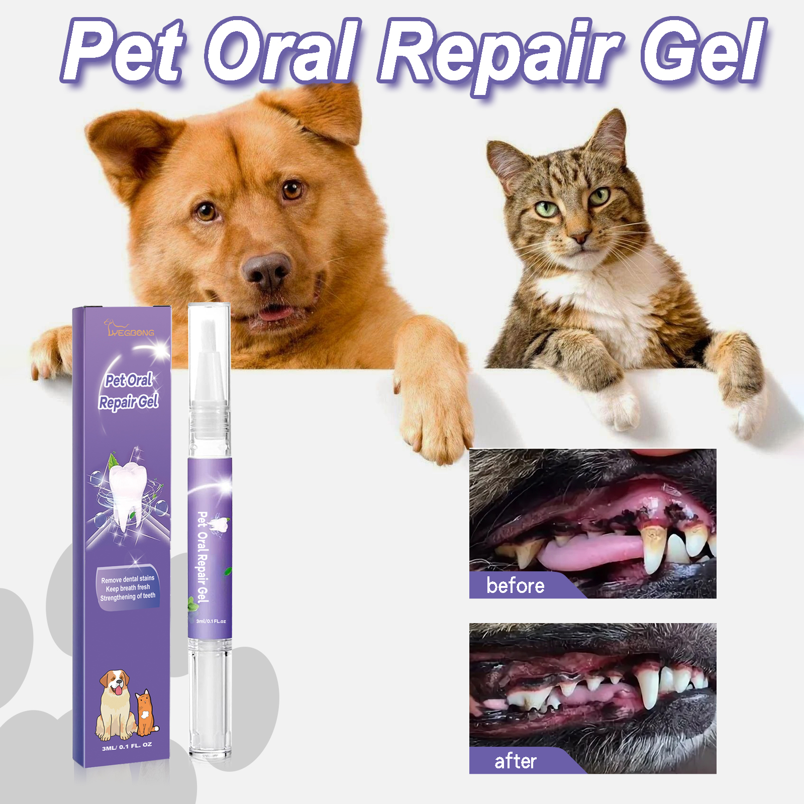 Pet Dental Care Gel 3ml Teeth  - Teeth Whitening Baking Soda 리뷰 및 가격