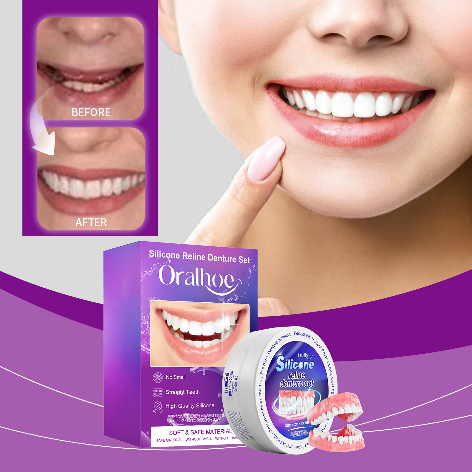 Silicone Denture Set Fit Tempo - Teeth Whitening With Braces 리뷰 및 가격