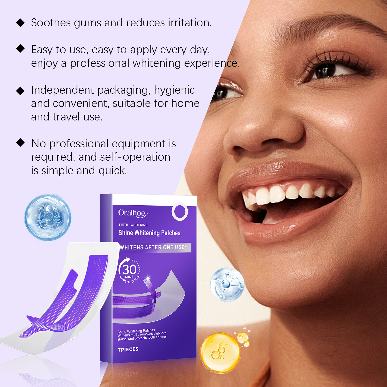 Purple Teeth Whitening Strips  - Teeth Whitening Flash 리뷰 및 가격