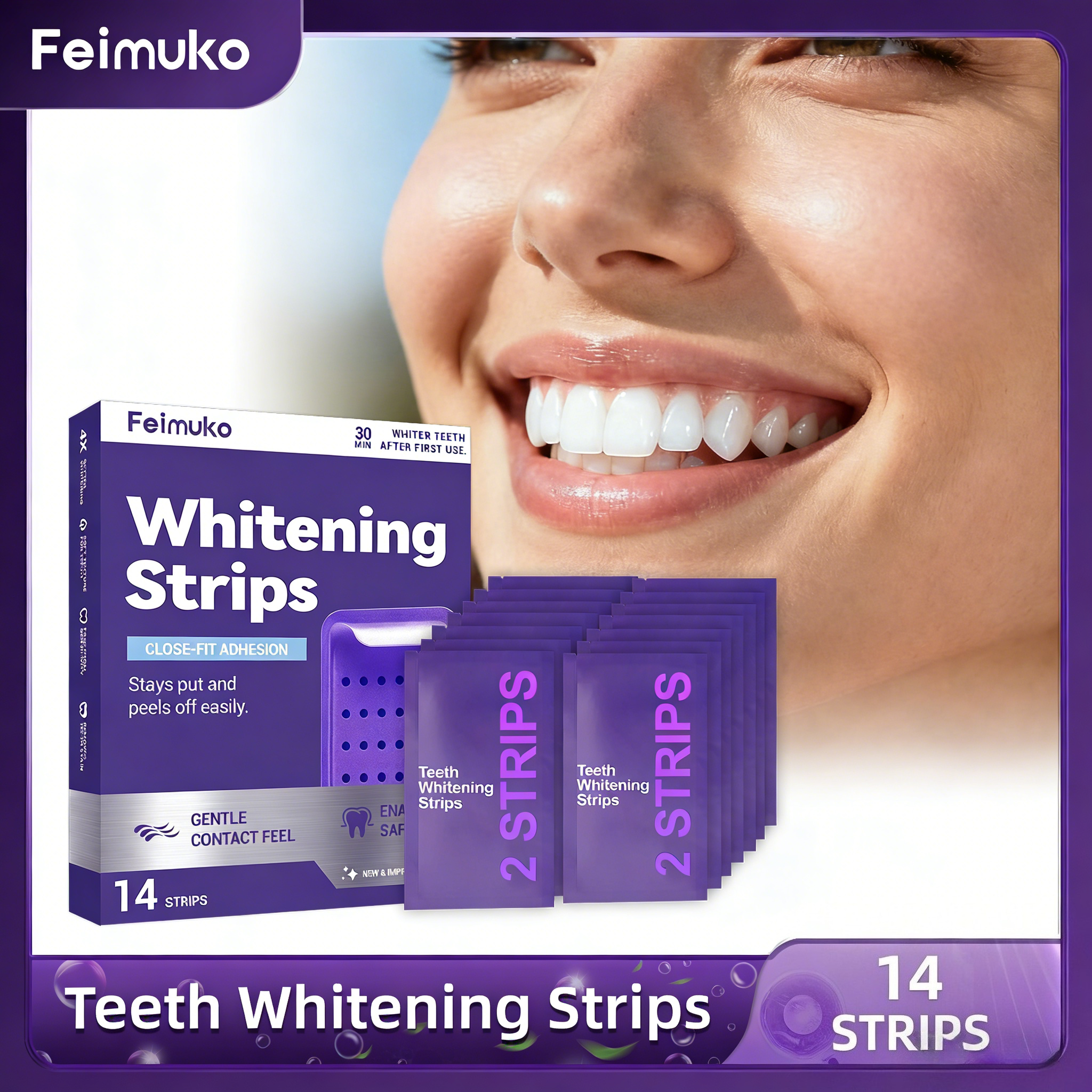 Purple Teeth Whitening Strips  - Teeth Whitening Gel Refills 리뷰 및 가격
