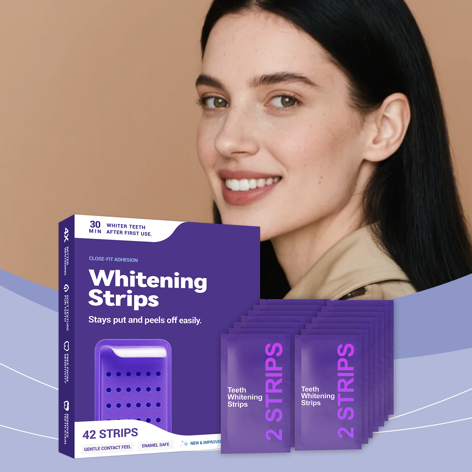 Purple Teeth Whitening Strips  - Teeth Whitening Gel Refills 리뷰 및 가격