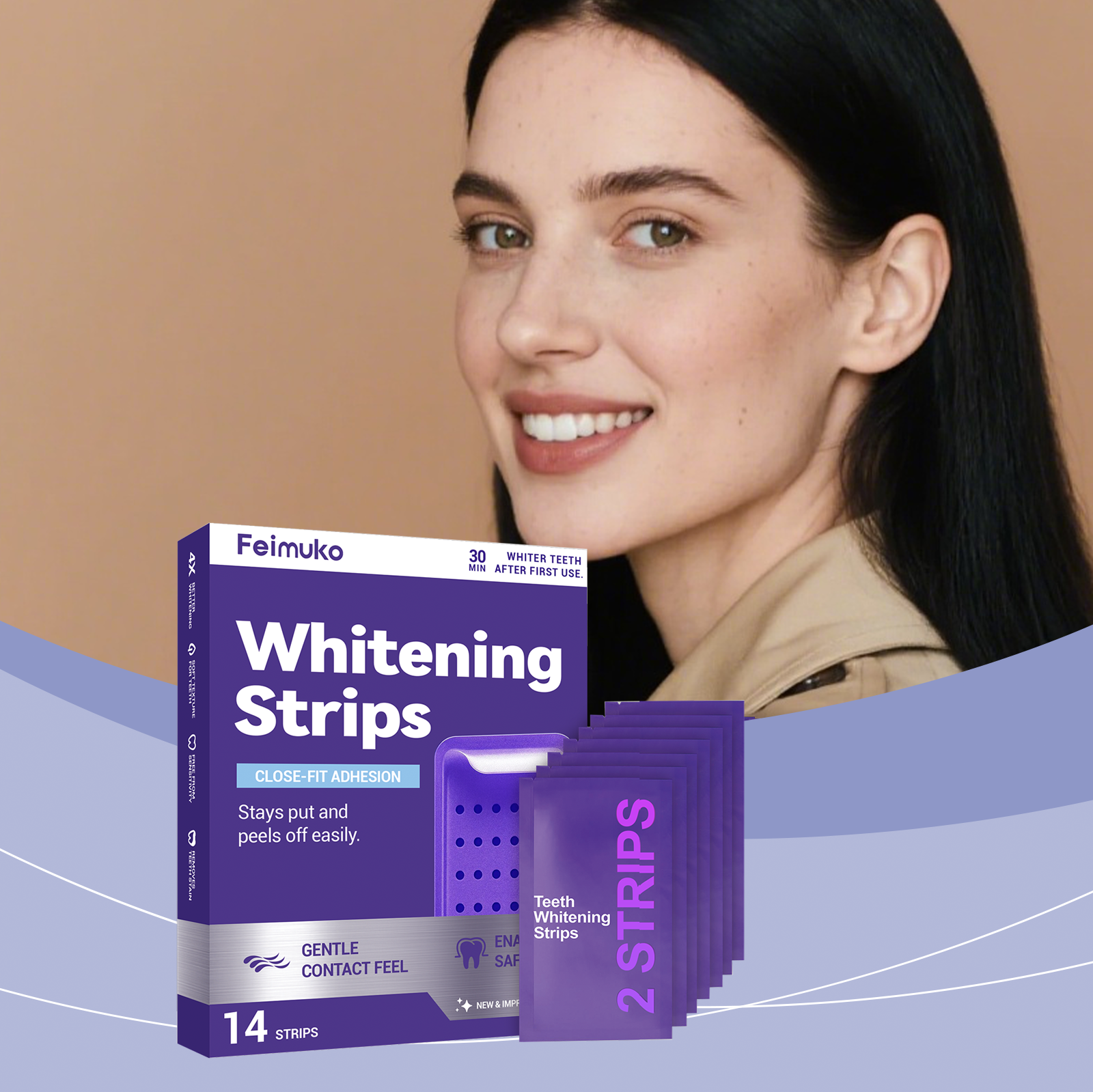 Purple Teeth Whitening Strips  - Teeth Whitening Flash 리뷰 및 가격