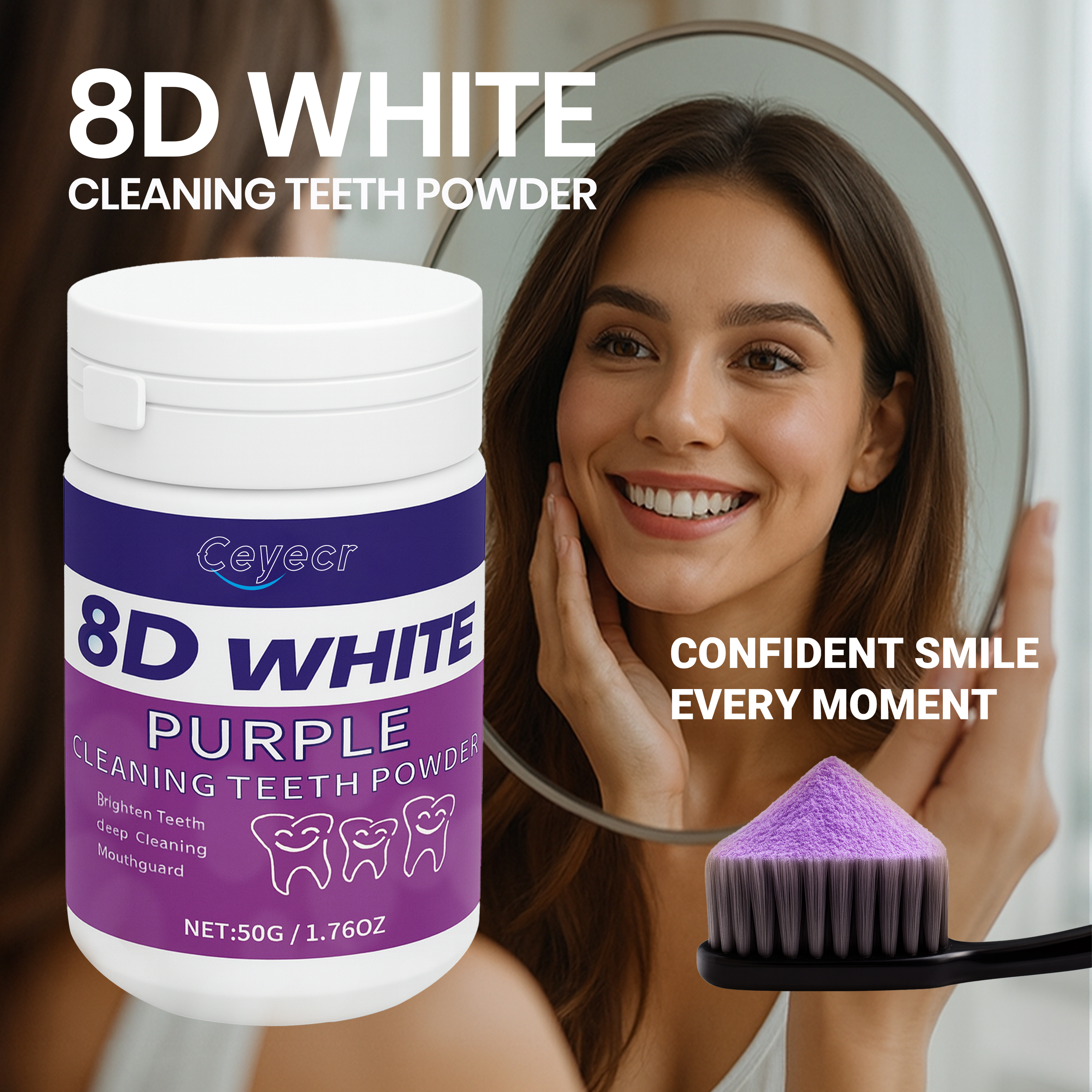 8D white Teeth Whitening Powde - Teeth Whitening Flash 리뷰 및 가격