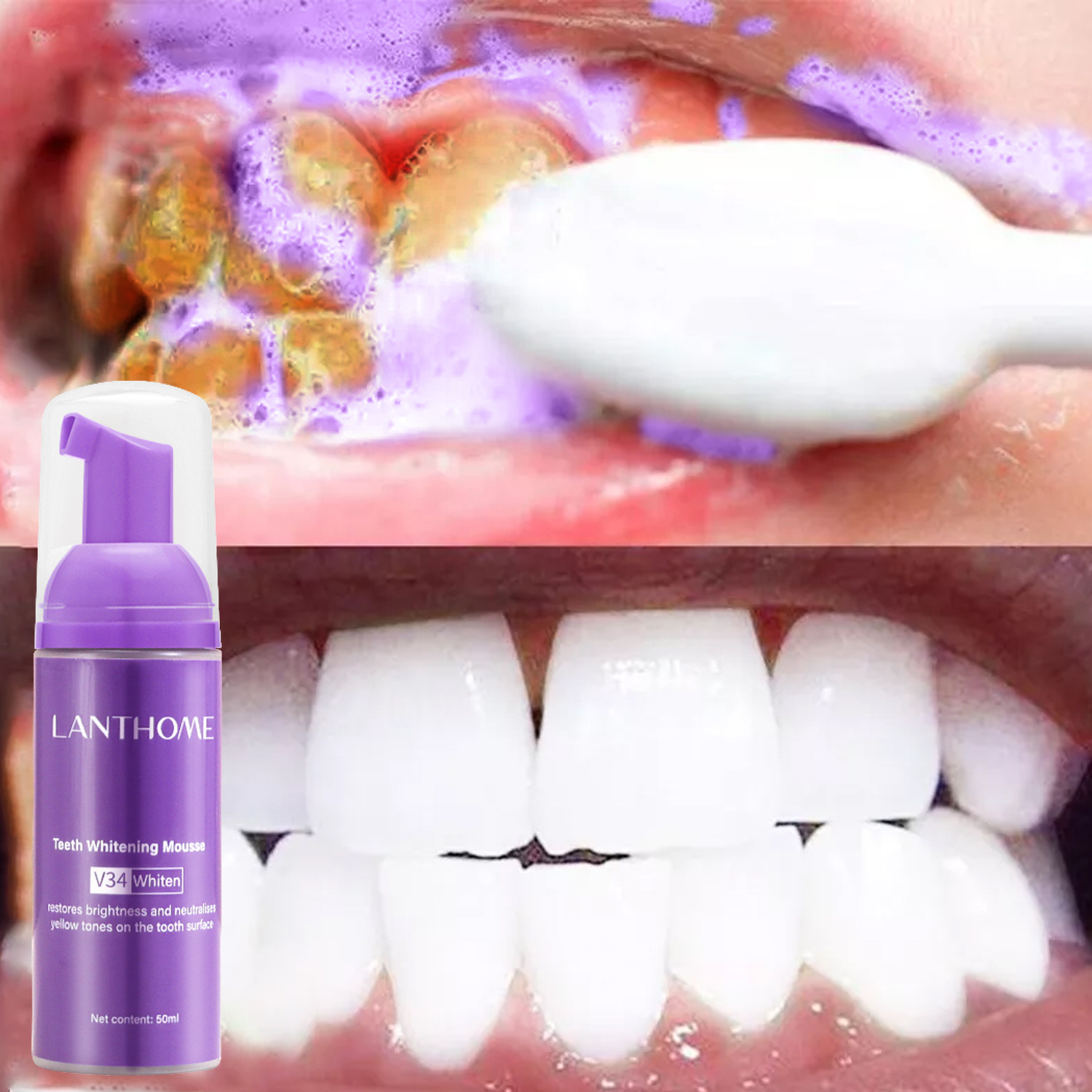 V34 Teeth Whitening Mousse Too - Teeth Whitening Xylitol 리뷰 및 가격