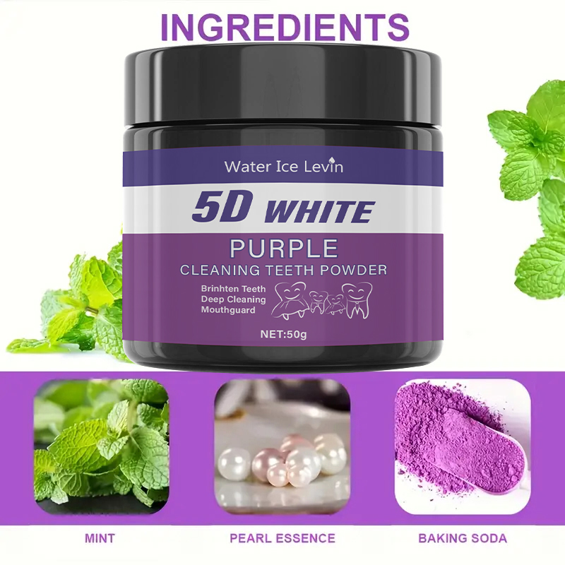 5D White Purple Cleaning Tooth - Teeth Whitening Baking Soda 리뷰 및 가격
