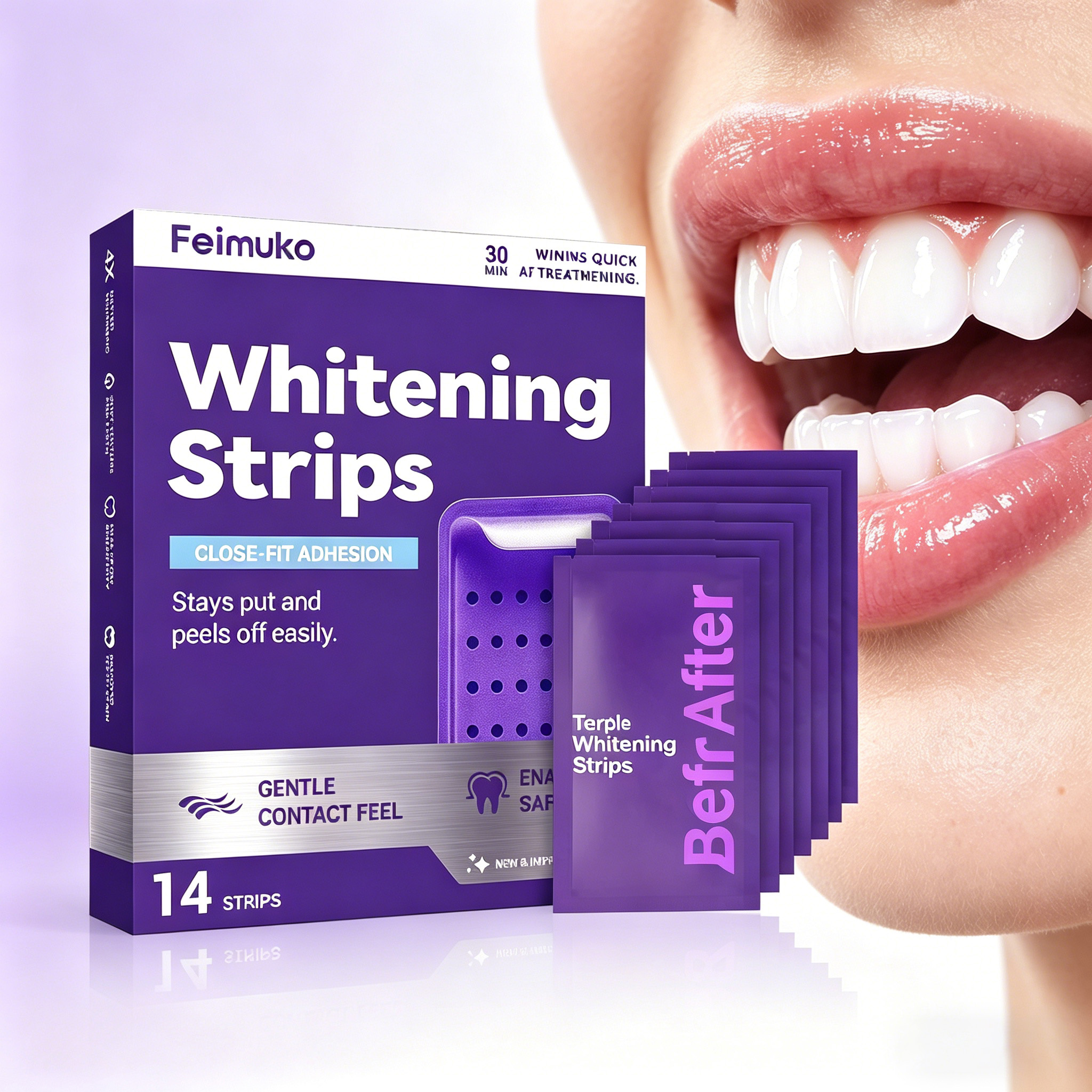 Purple Teeth Whitening Strips  - Teeth Whitening Gel Refills 리뷰 및 가격