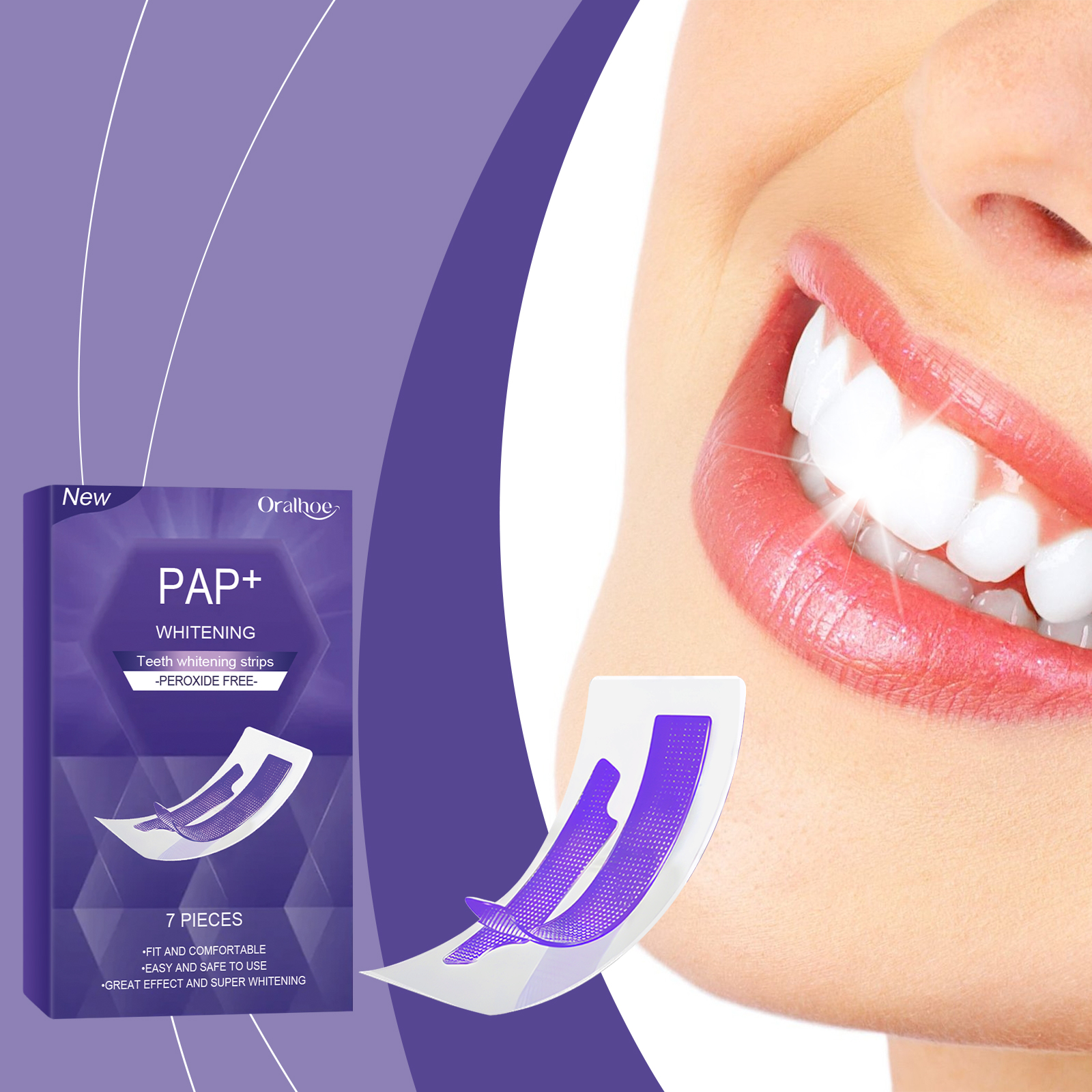 Purple Teeth Whitening Strips  - Teeth Whitening Flash 리뷰 및 가격