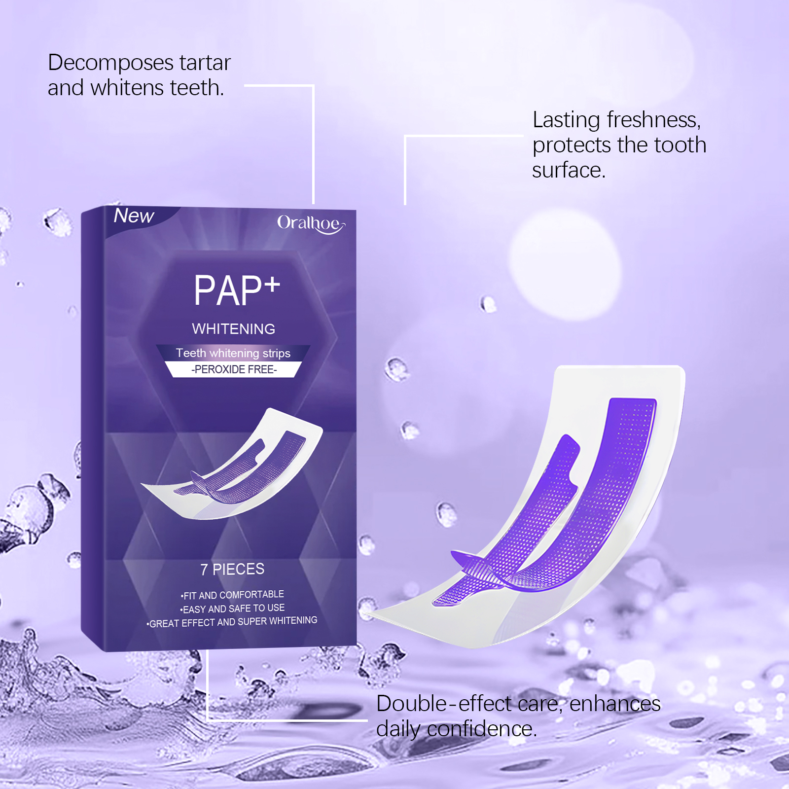 Purple Teeth Whitening Strips  - Teeth Whitening Flash 리뷰 및 가격