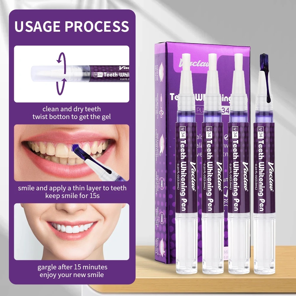 Vaclav V34 Purple teeth whiten - Teeth Whitening Xylitol 리뷰 및 가격